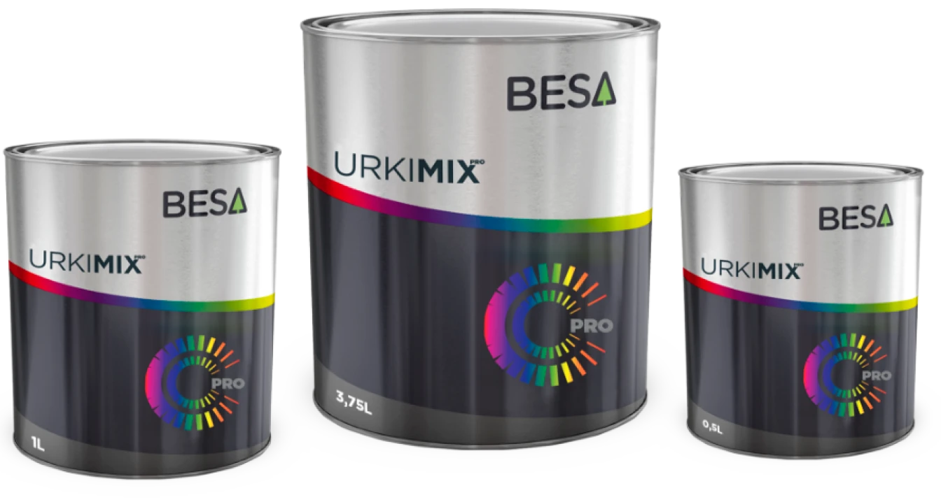 pots de peinture automobile professionnelle URKI MIX PRO système colorimétrique BESA